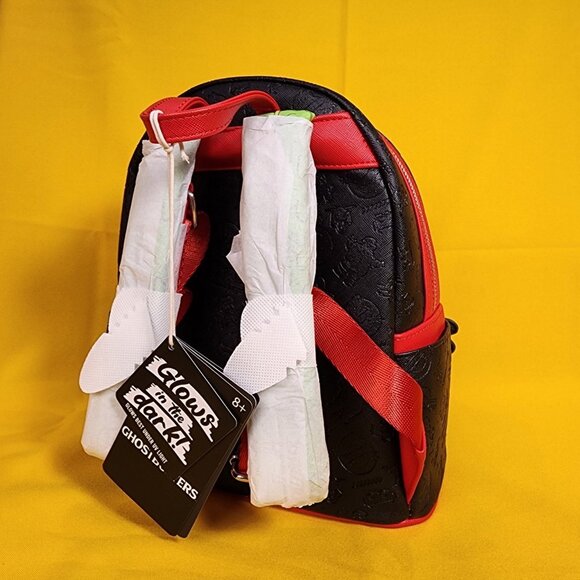 Loungefly Ghostbusters Logo Glow in the Dark Halloween Mini Backpack NEW - Picture 4 of 12